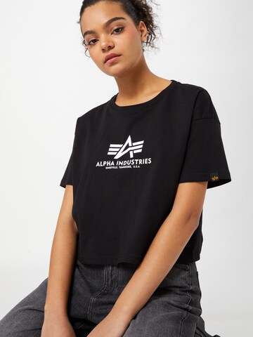 ALPHA INDUSTRIES Póló - fekete