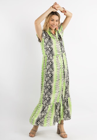 Robe-chemise IZIA en vert : devant