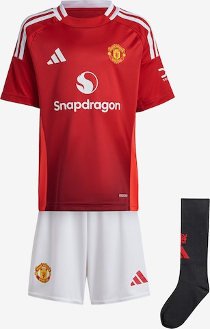 Completo per l'allenamento 'Manchester United 24/25 Home Mini Kit' di ADIDAS PERFORMANCE in rosso: frontale