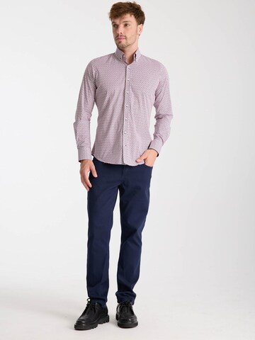 Slim fit Camicia business 'Leonardo' di 7Camicie in bianco: frontale