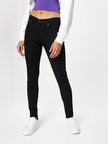 Tommy Jeans Skinny Farkut 'Nora' värissä musta: edessä