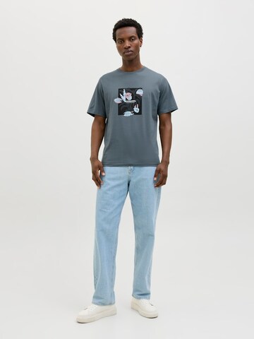 JACK & JONES Shirt 'JORALMERIA' in Grey