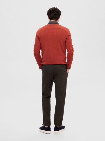 SELECTED HOMME Pullover 'Berg' in Braun