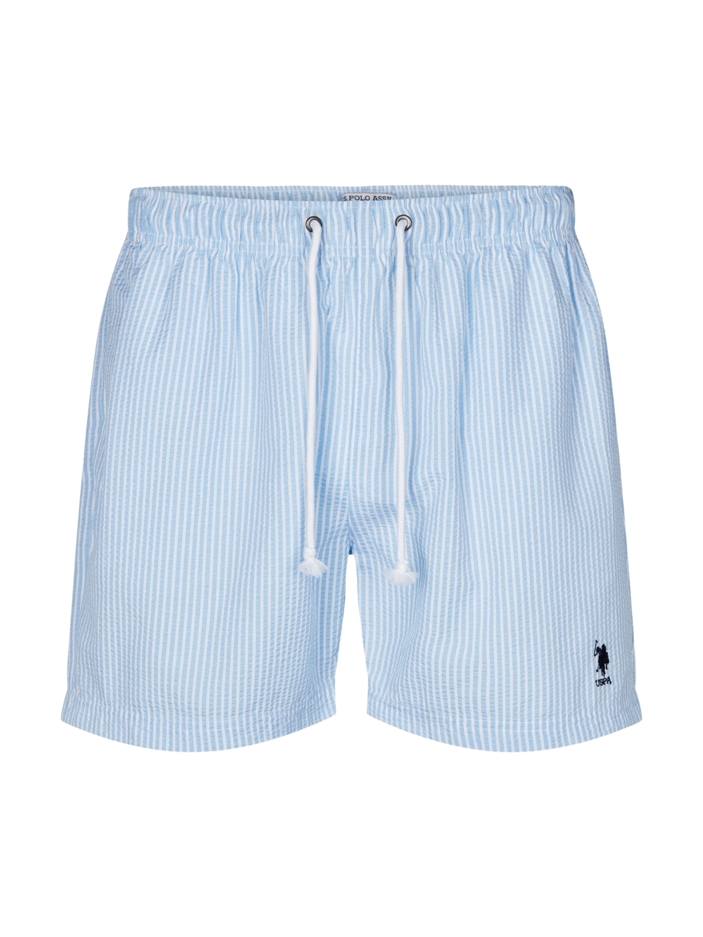 U.S. POLO ASSN. Zwemshorts 'Briggs' in Blauw: voorkant