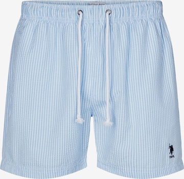 Shorts de bain 'Briggs' U.S. POLO ASSN. en bleu : devant