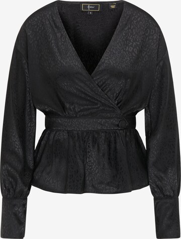 faina Blouse in Black: front