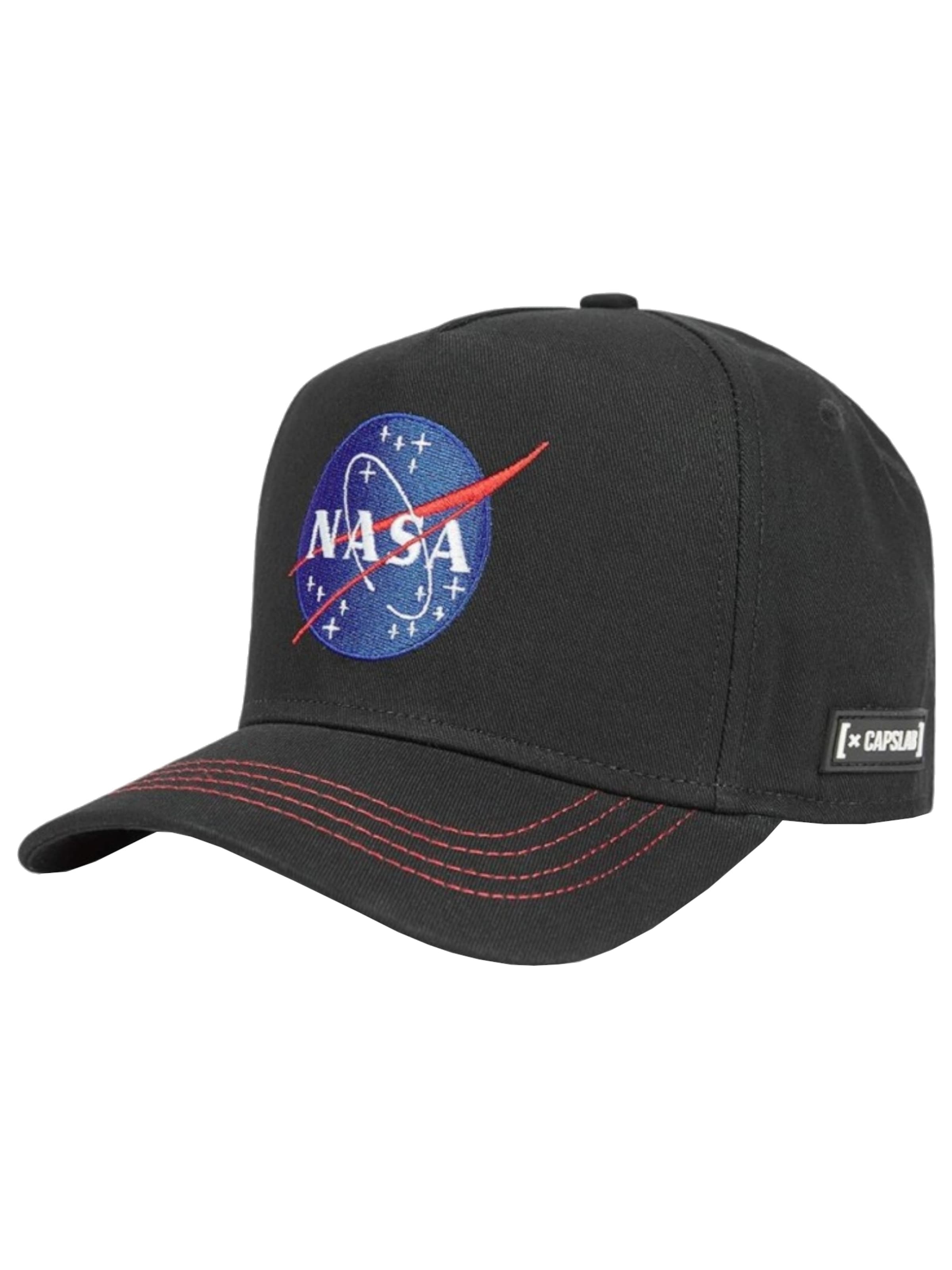 Capslab Cap 'Space Mission NASA' in Black: front