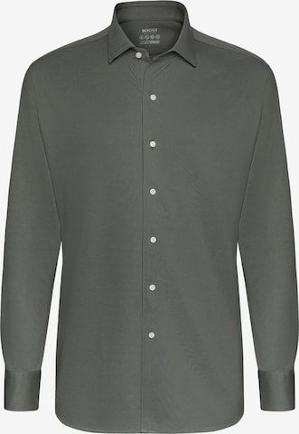 Boggi Milano Button Up Shirt in Green: front