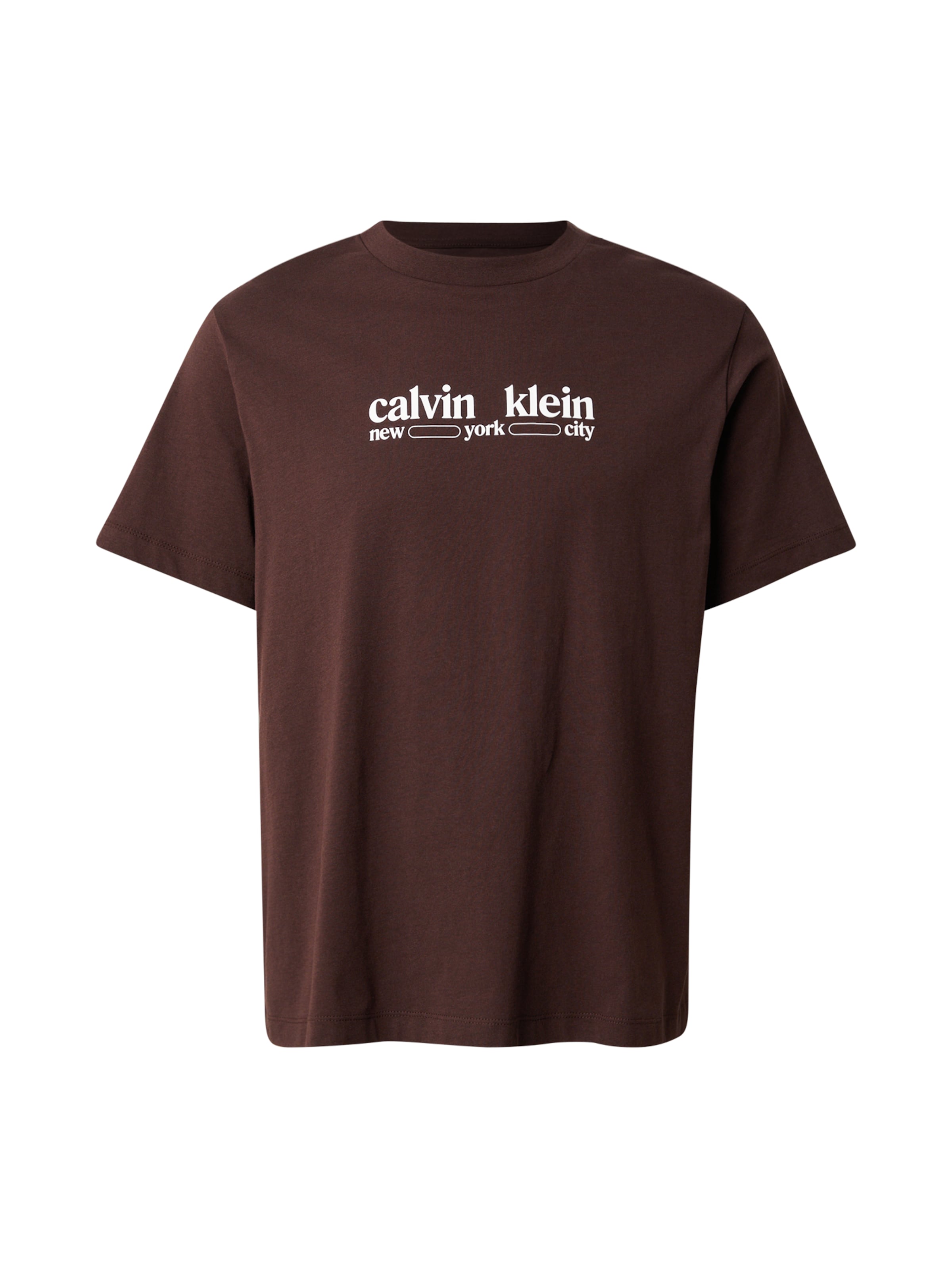 Calvin Klein Jeans - Camisa 'NYC' em castanho: frente