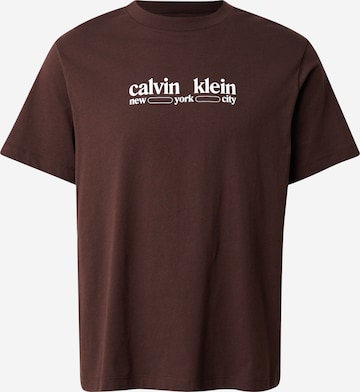 Calvin Klein Jeans Särk 'NYC', värv pruun: eest vaates