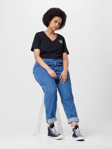 Calvin Klein Jeans Curve Shirt in Zwart