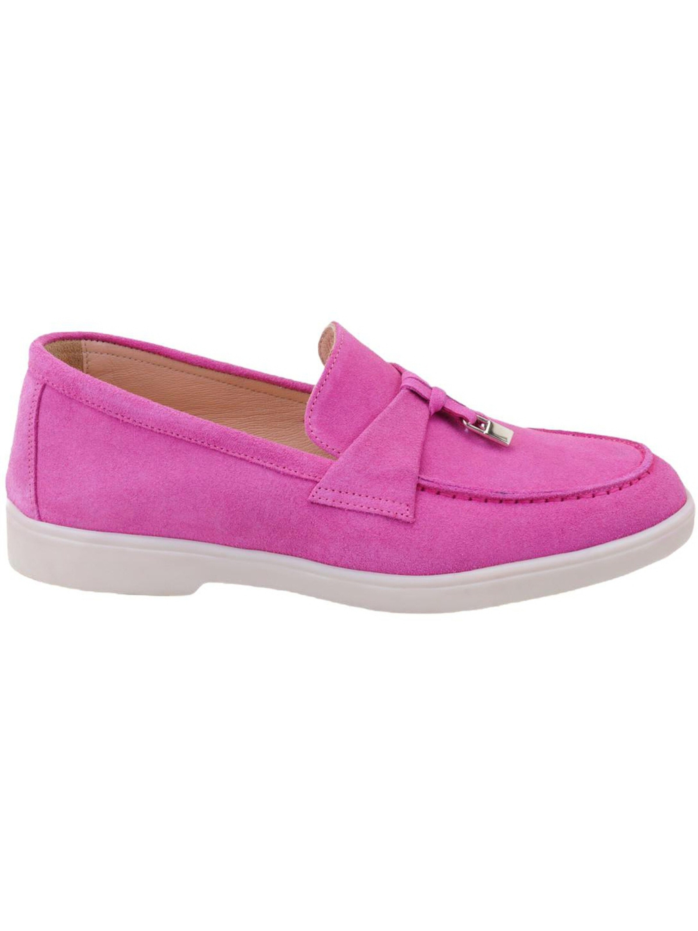 Desa Moccasins in Pink: front
