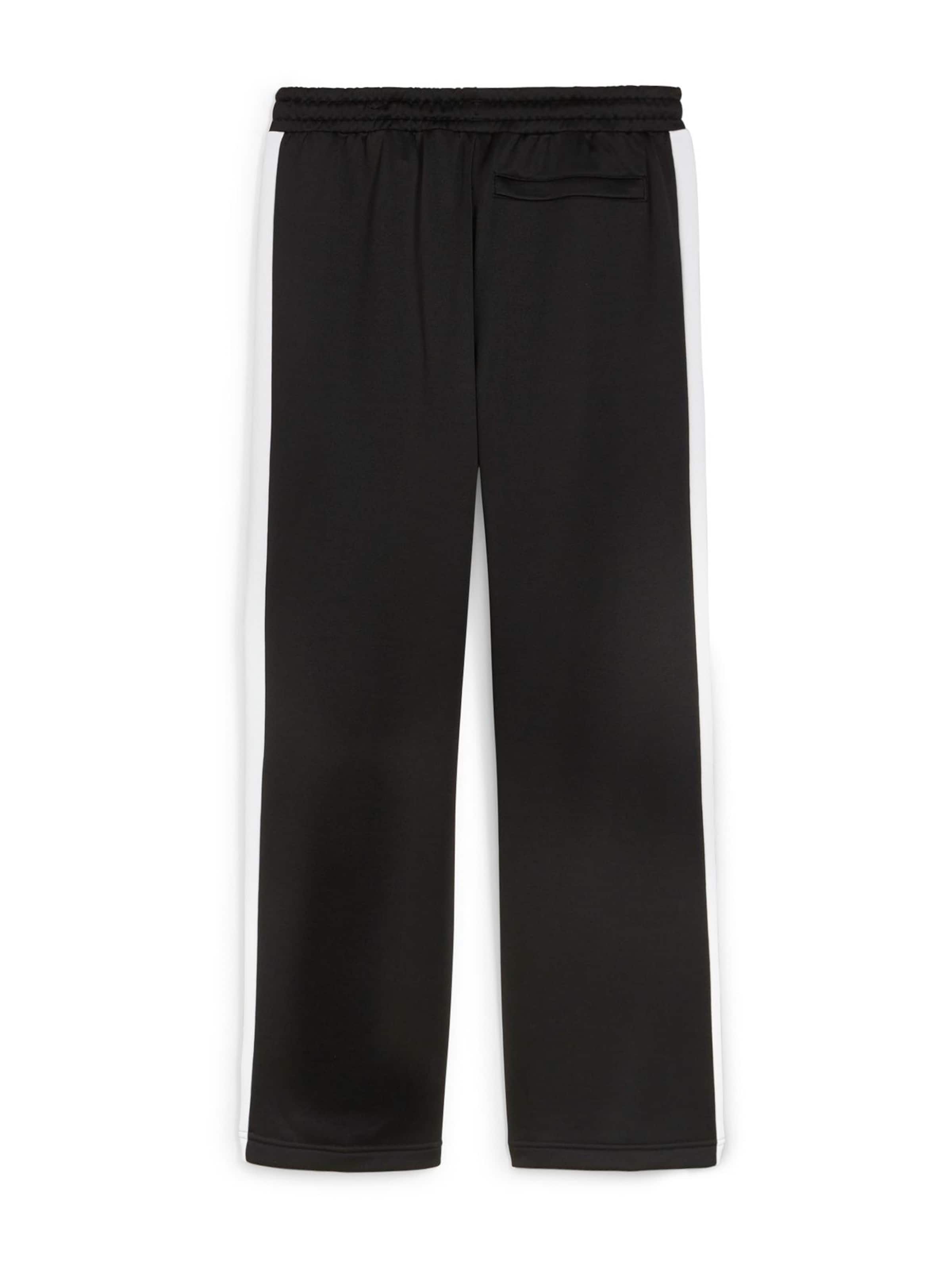 PUMA Široke hlačnice Športne hlače 'T7 ICONIC' | črna barva