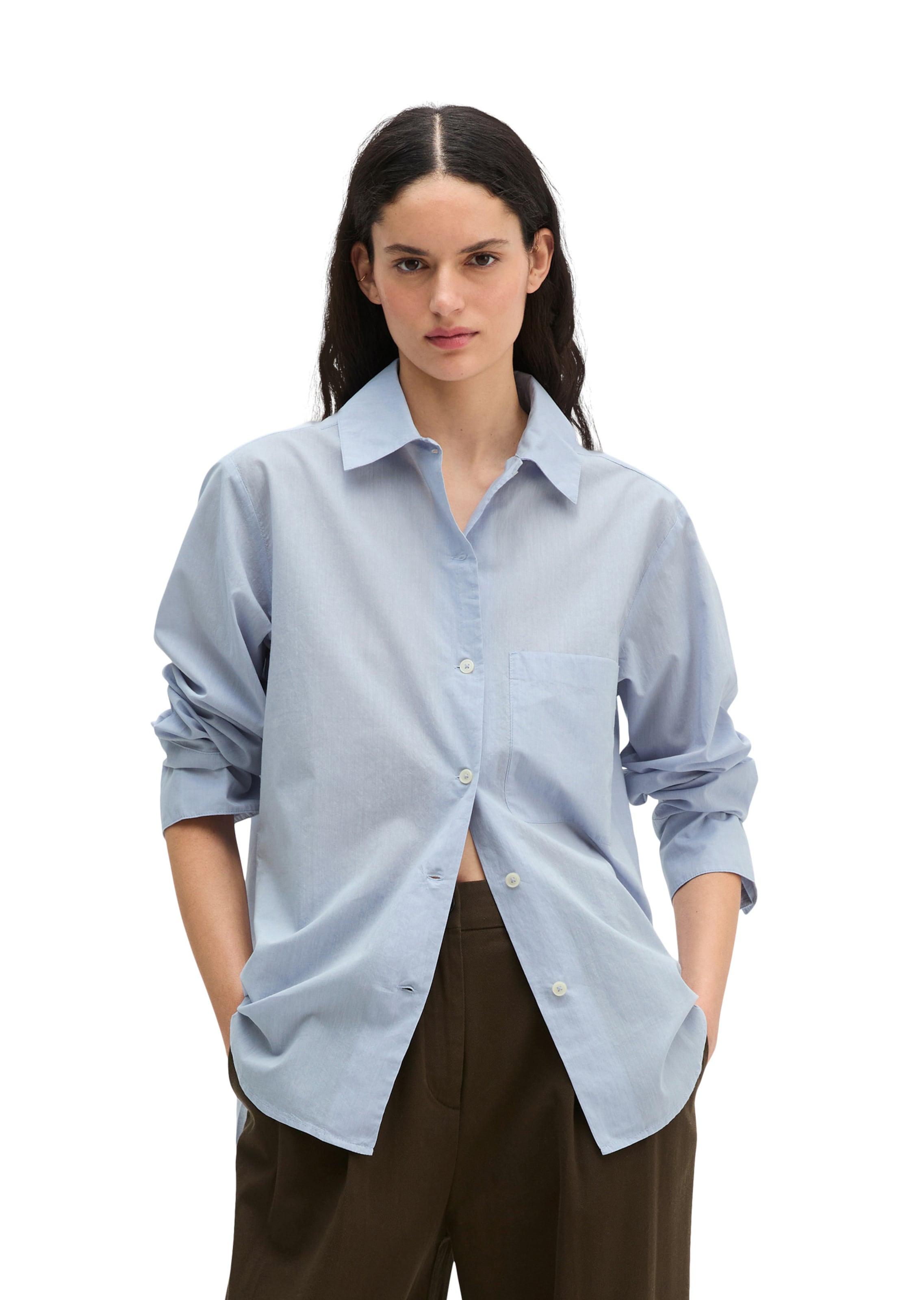 Marc O'Polo Bluse in Blau: Vorderseite