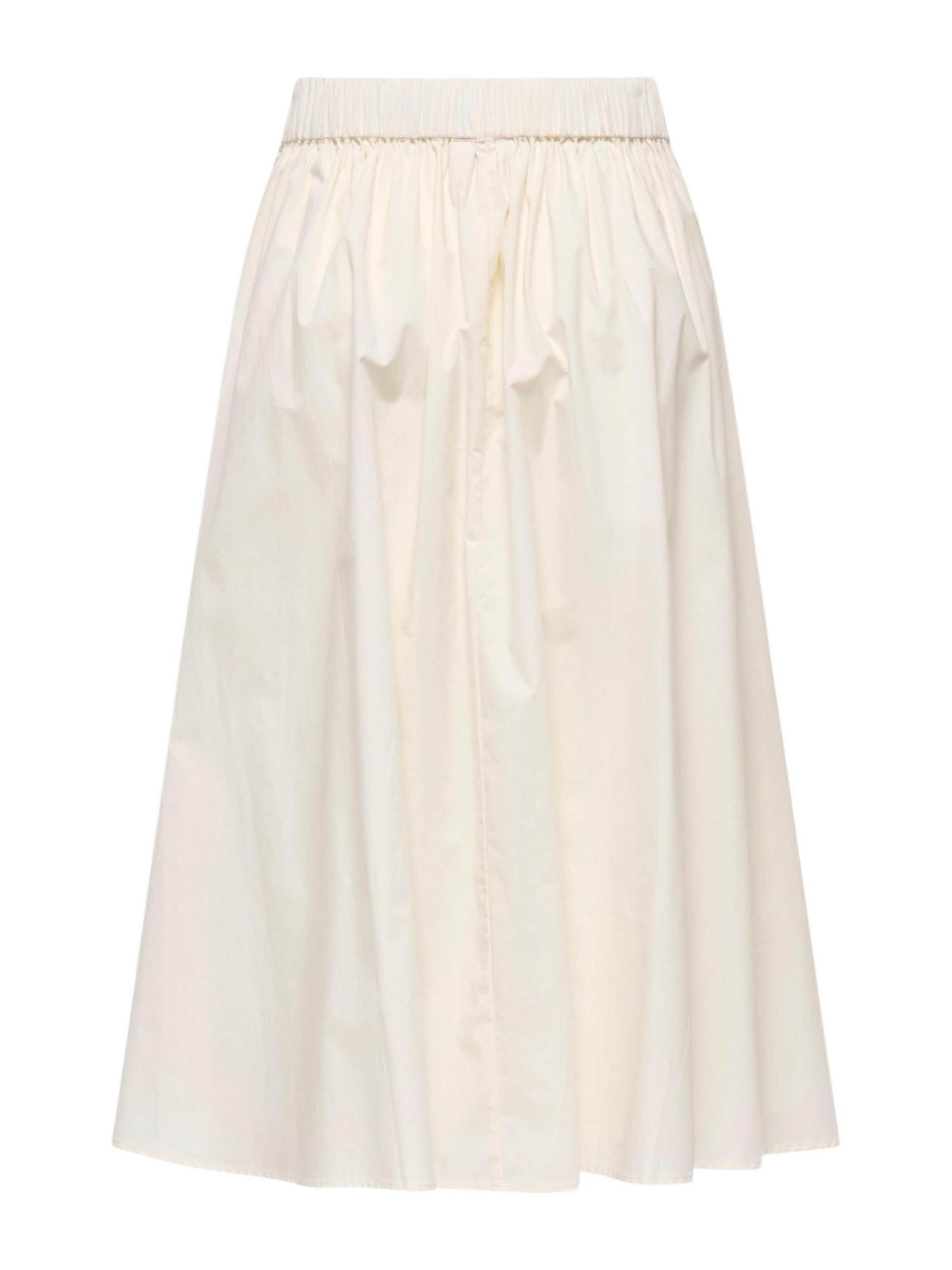 Gonna 'Onlmaila Long Pleat Skirt Ox Wvn 15369555' di ONLY in bianco
