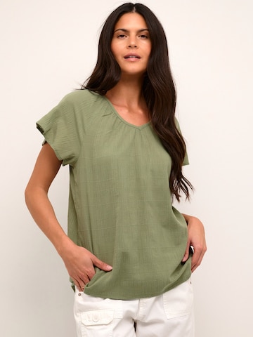 Cream Blouse 'Kenda' in Green: front