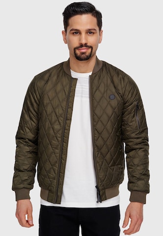 INDICODE JEANS Between-Season Jacket 'Novak' in Green: front