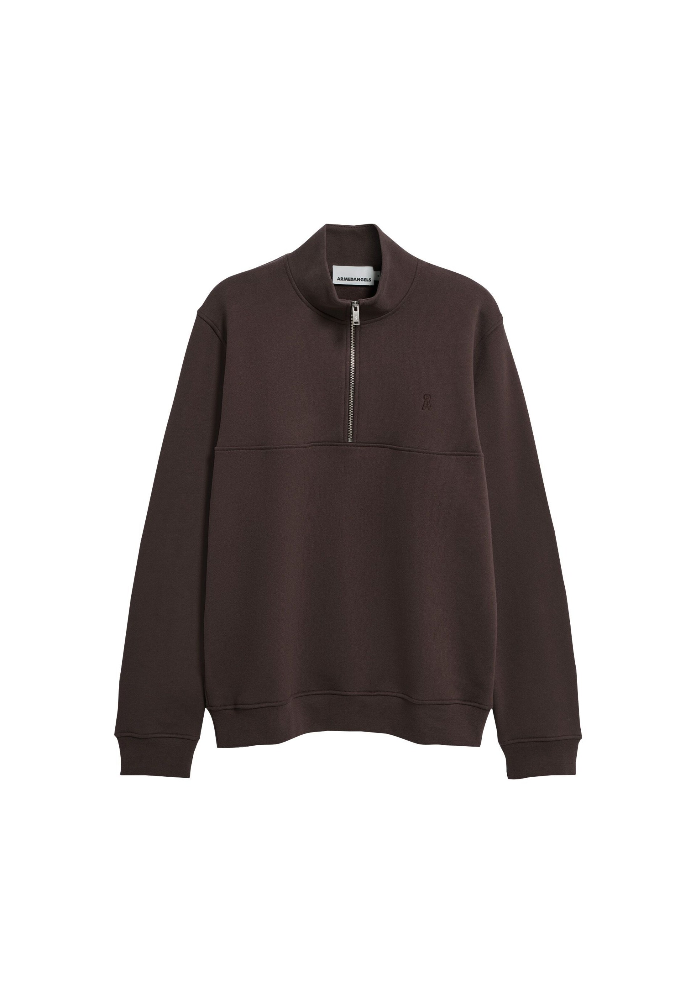 ARMEDANGELS Sweatshirt 'WAARLO' in Braun: Vorderseite