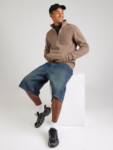 Only & Sons Sweatshirt 'ONSEMILIO' in Brown