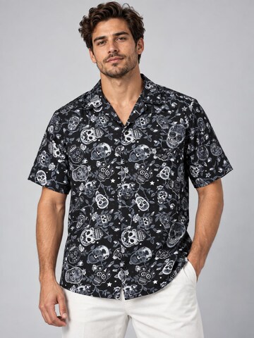 King Kameha T-shirt 'Skull' i svart