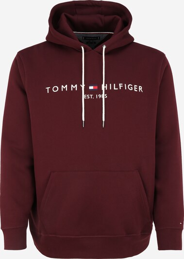 Tommy Hilfiger Big & Tall Sportisks džemperis, krāsa - burgundieša / balts, Preces skats
