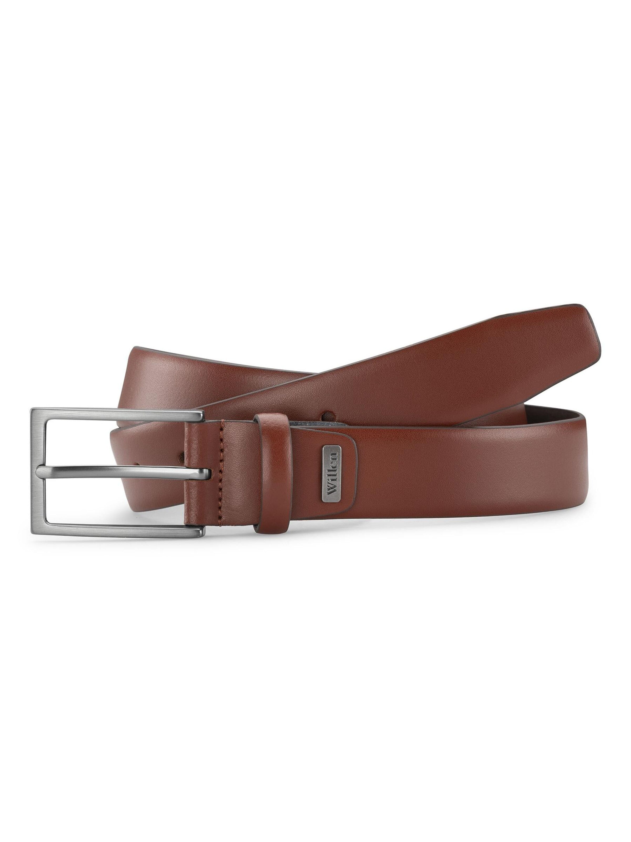 WILLEN Belt 'Glattledergürtel' in Brown: front