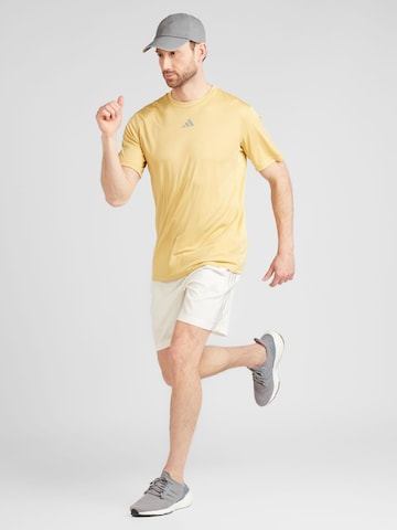 T-Shirt fonctionnel 'HIIT 3S MES' ADIDAS PERFORMANCE en jaune