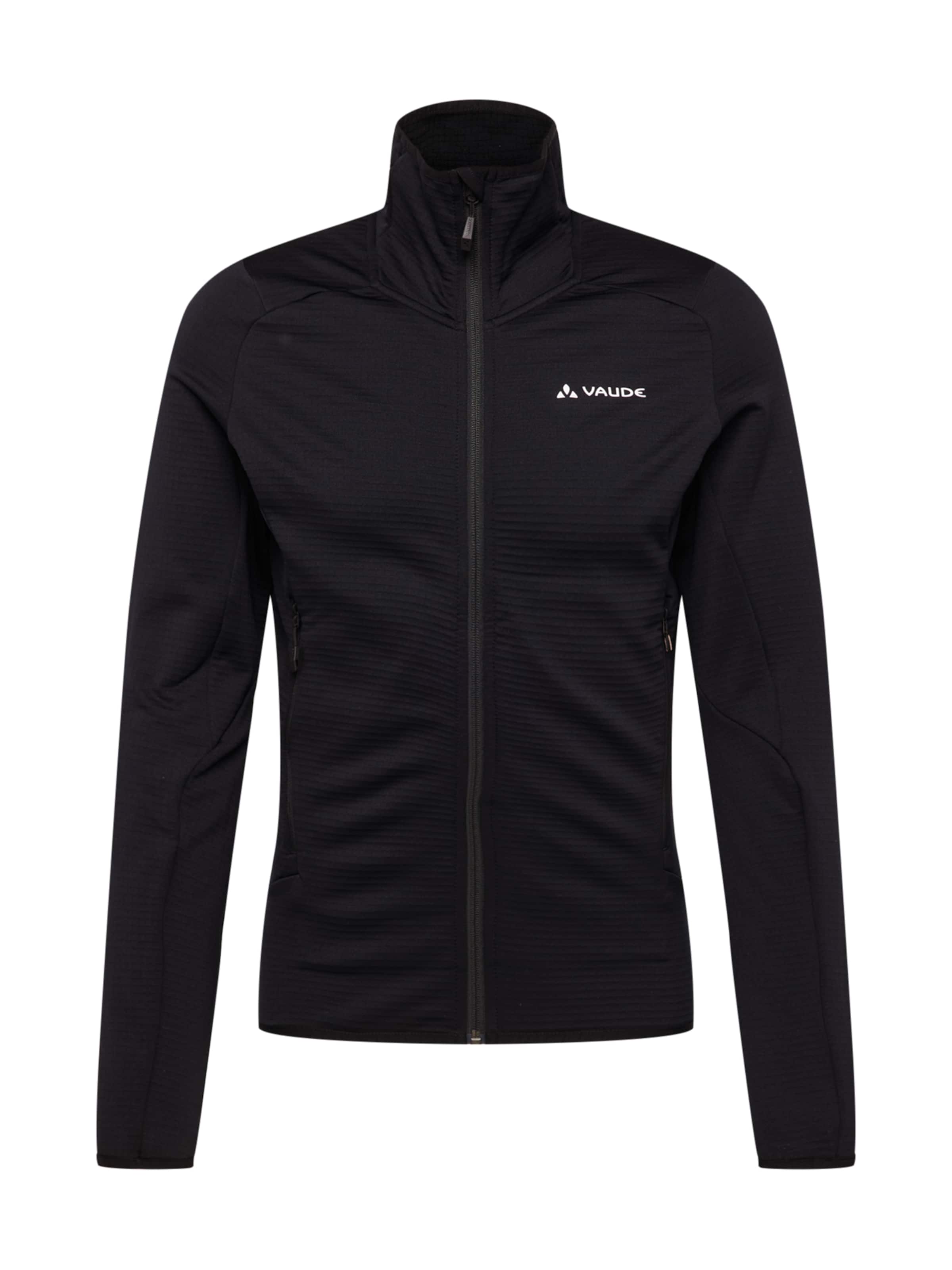 VAUDE Athletic fleece jacket 'Monviso' in Black: front