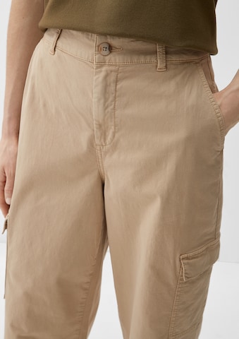 s.Oliver Wide leg Cargo trousers in Beige