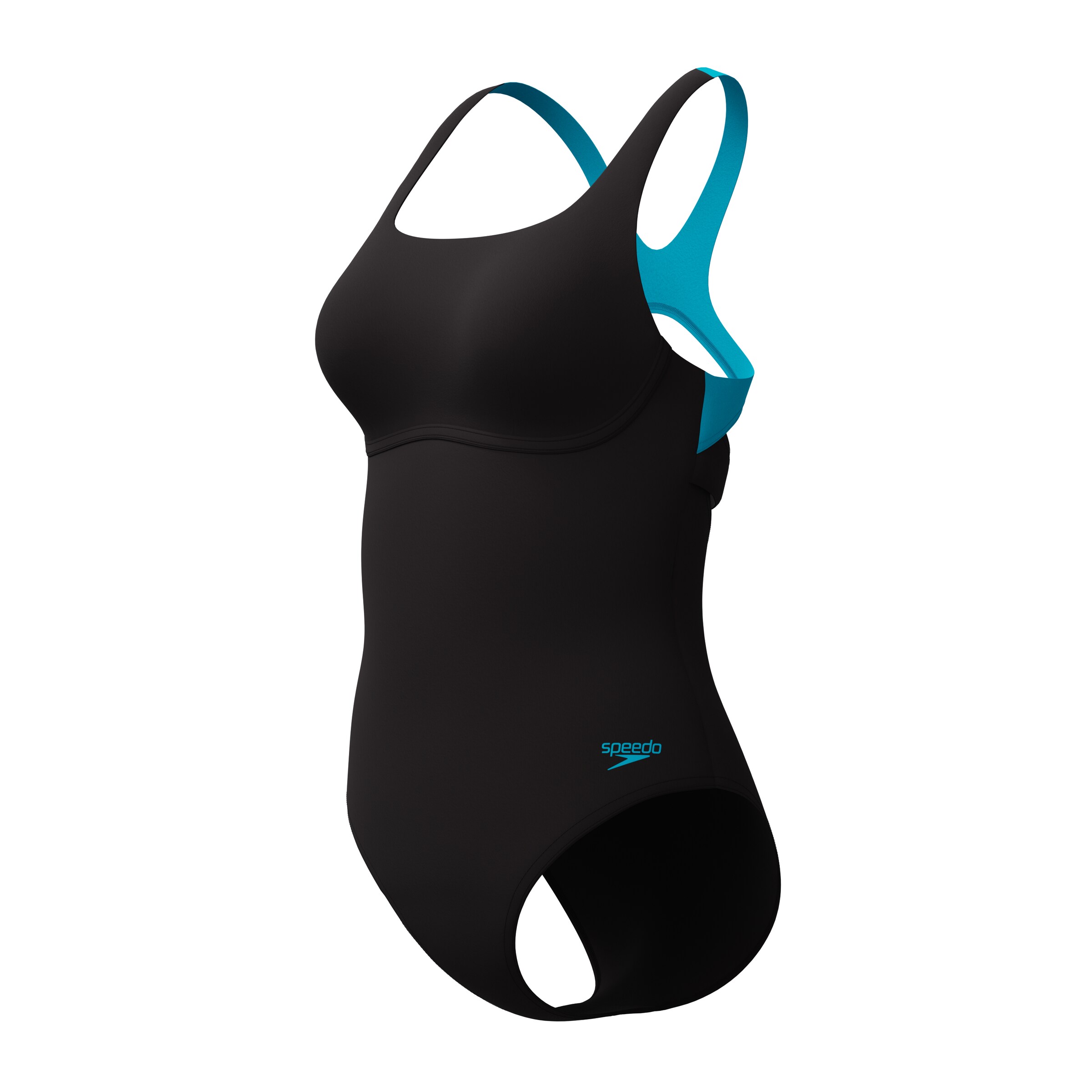 SPEEDO Bustier Badeanzug in Schwarz