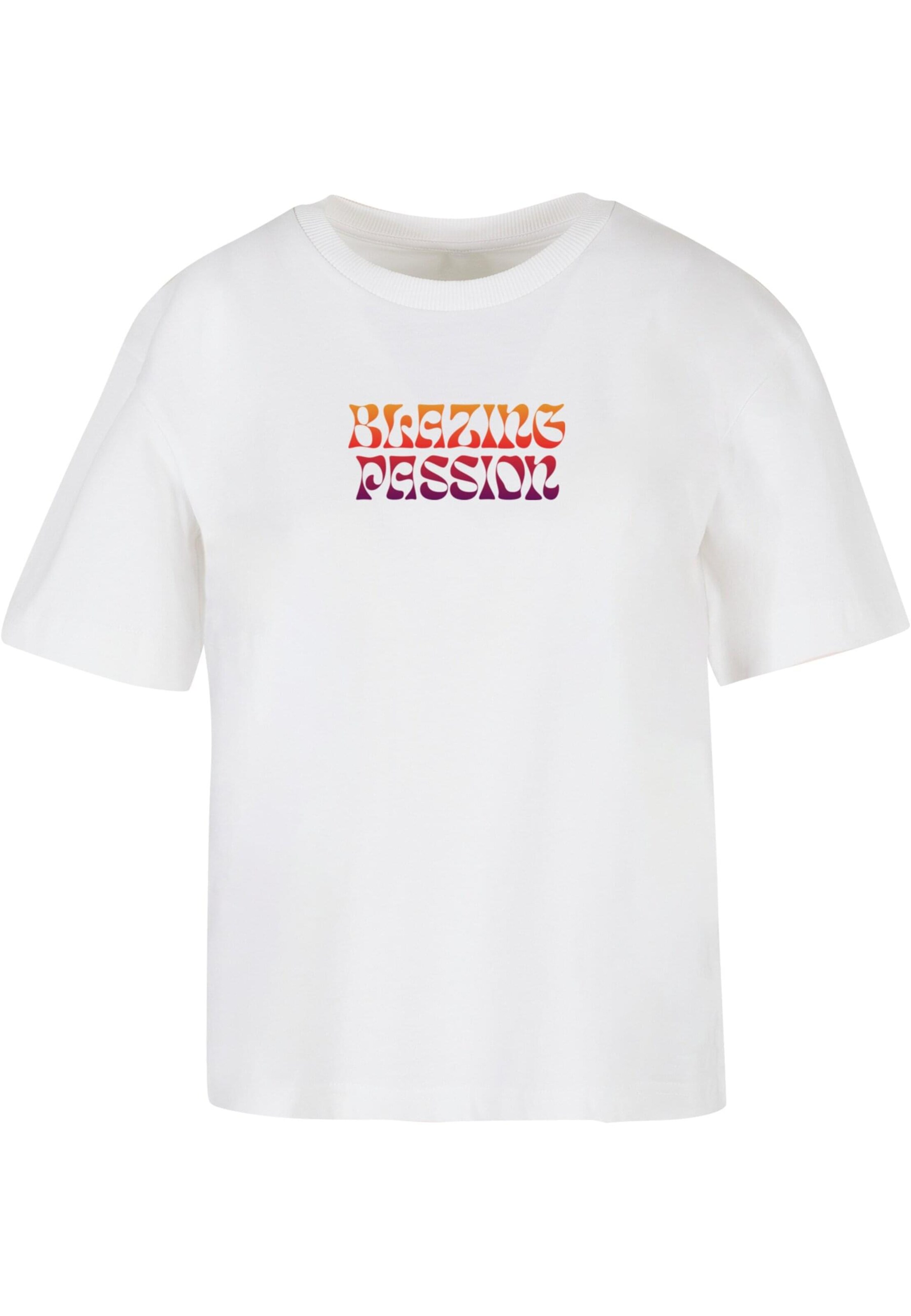 Mister Tee Shirt 'Blazing Passion' in hellblau / orange / pink / weiß, Produktansicht