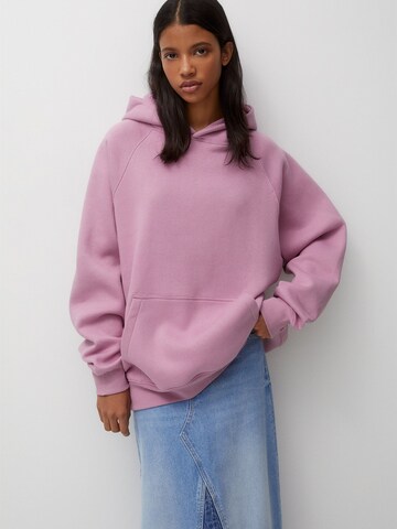 Sweat-shirt Pull&Bear en rose : devant