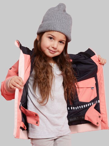 WeeDo Winter Jacket 'UNIDO Einhorn' in Pink: front