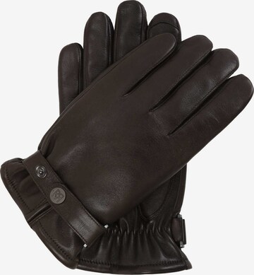 Kazar Full Finger Gloves in Brown: front