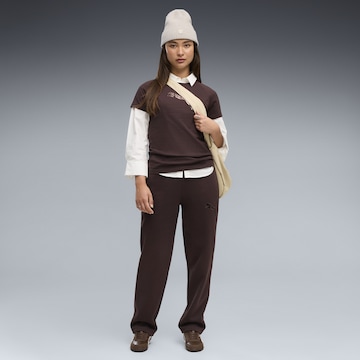 PUMA Loosefit Broek 'Essentials' in Bruin