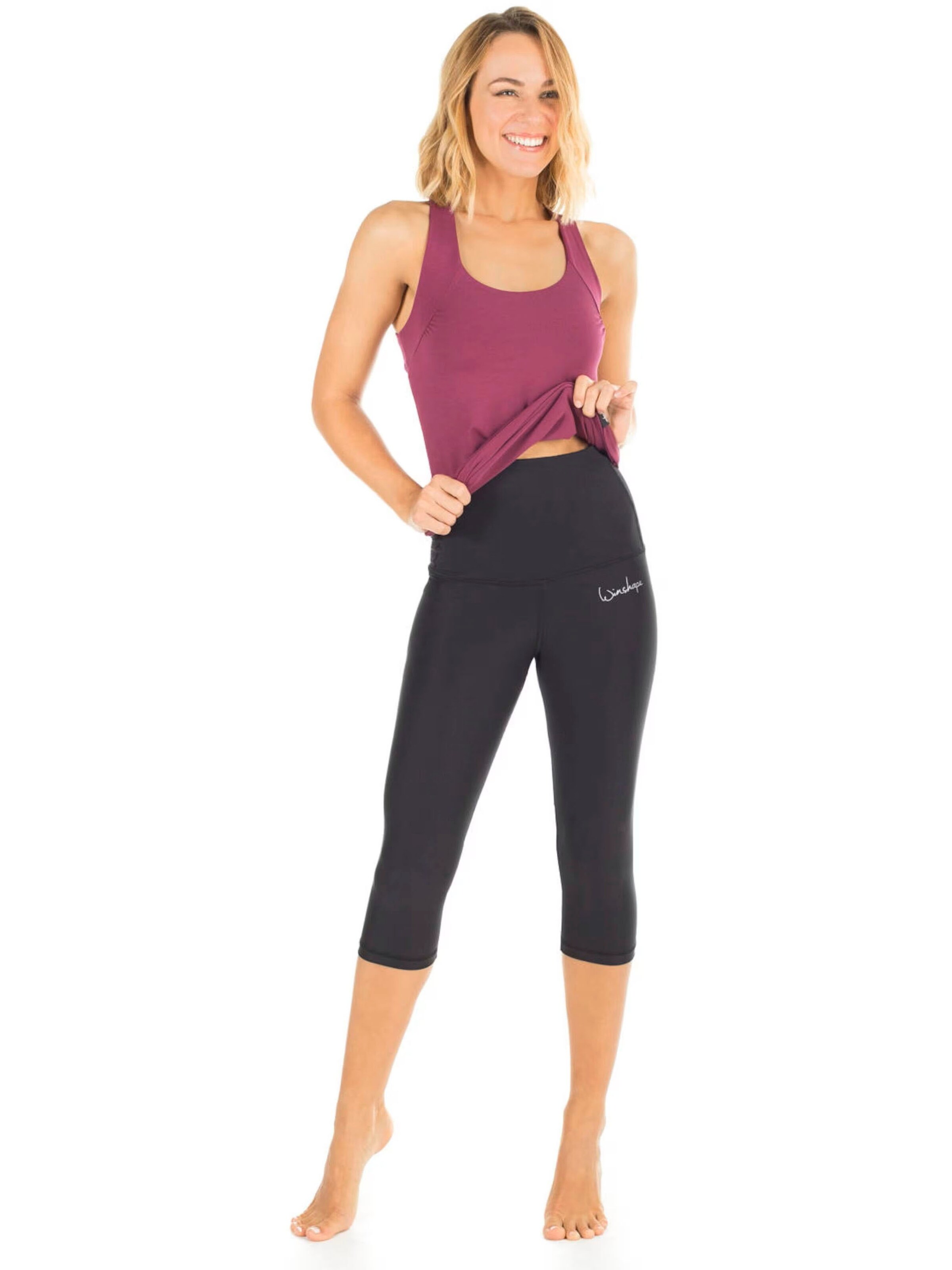 Winshape Slim fit Sports trousers 'HWL202' in Black