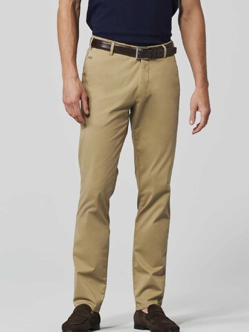 MEYER Regular Chino Pants 'Bonn' in Brown: front