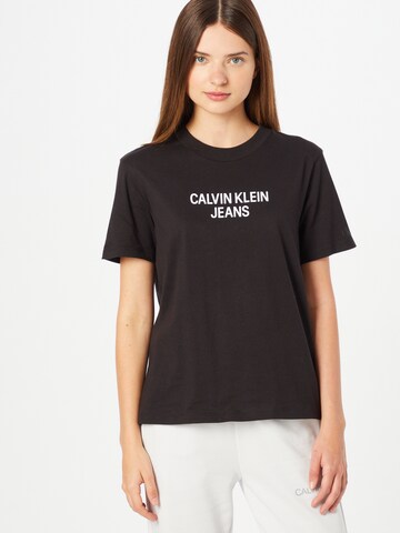 Calvin Klein Jeans T-shirt i svart: framsida