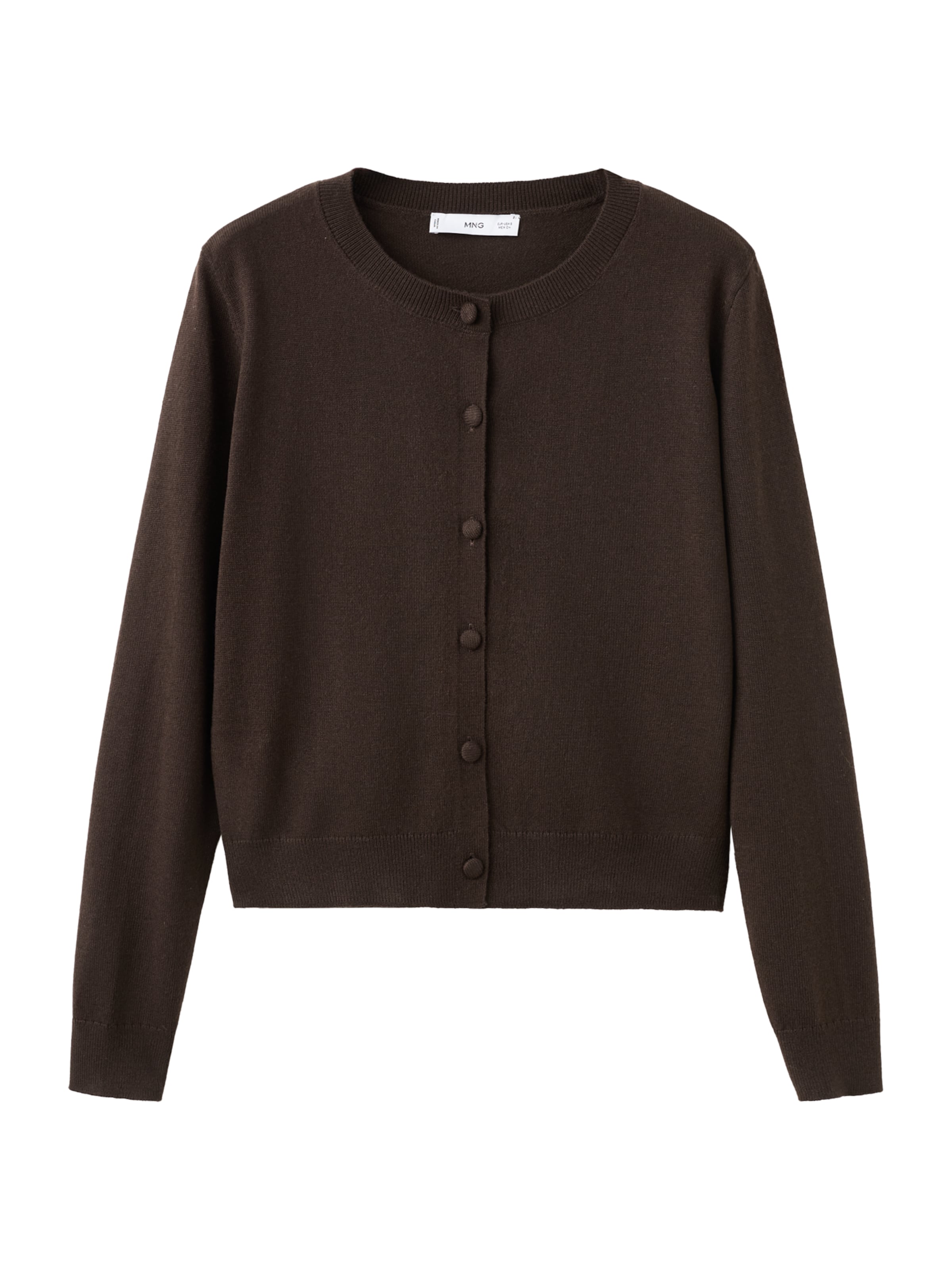 MANGO Strickjacke 'REGALO' in Braun: Vorderseite