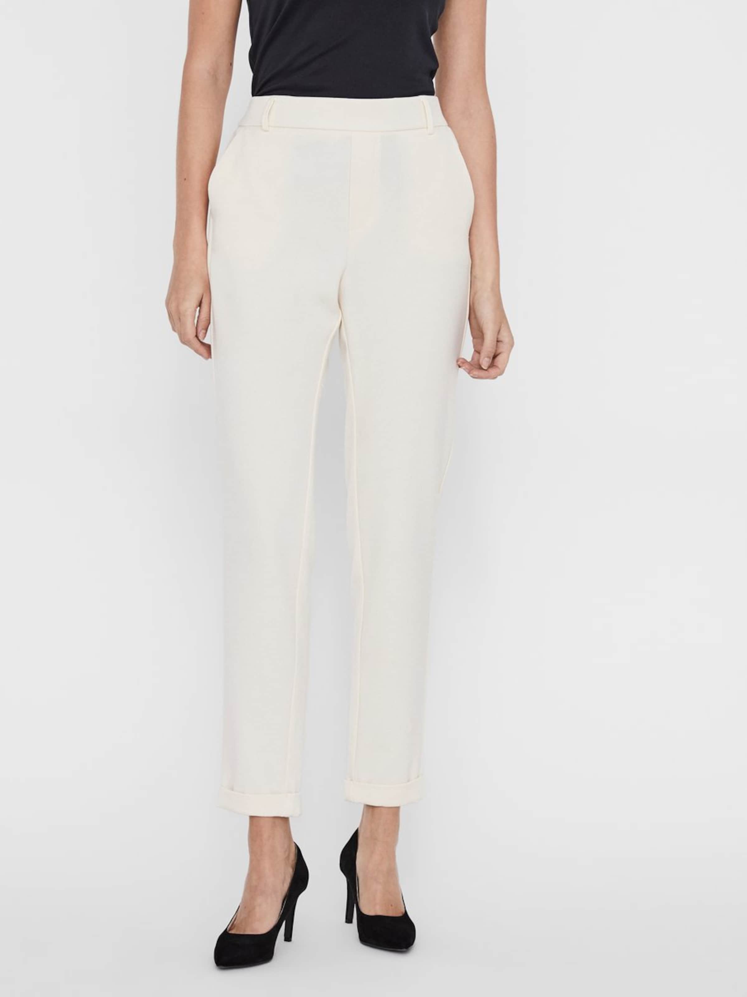 Buy Vero Moda Women White Parallel Trousers - Trousers for Women 1766301 |  Myntra