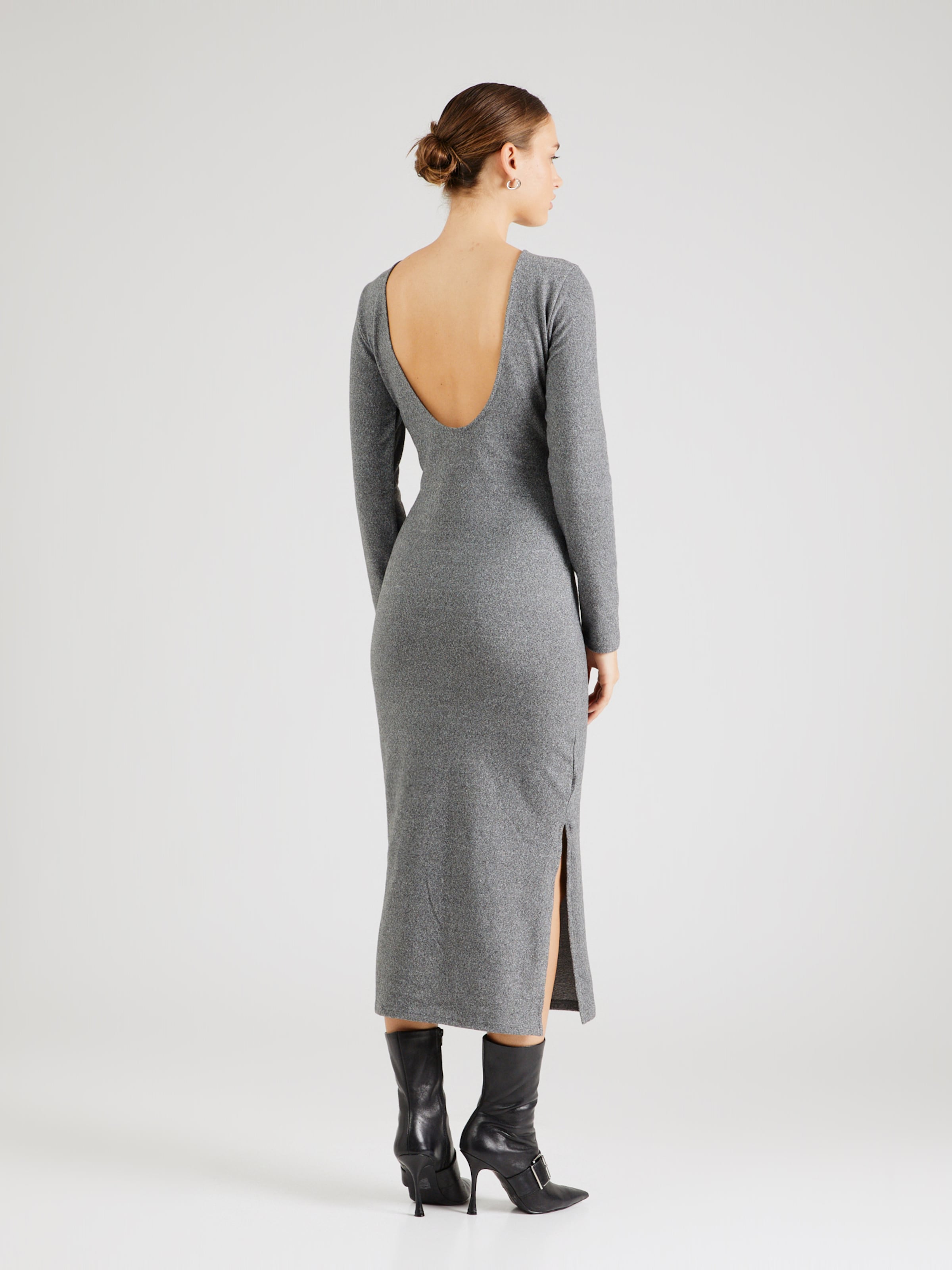Style Grey Knit Dress Long Sleeve Maxi Dress LUOFEN Women's Bodycon Maxi  Dress Long Sleeve Ribbed