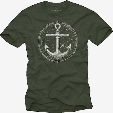 MAKAYA Shirt 'Space Anchor' in Green: front