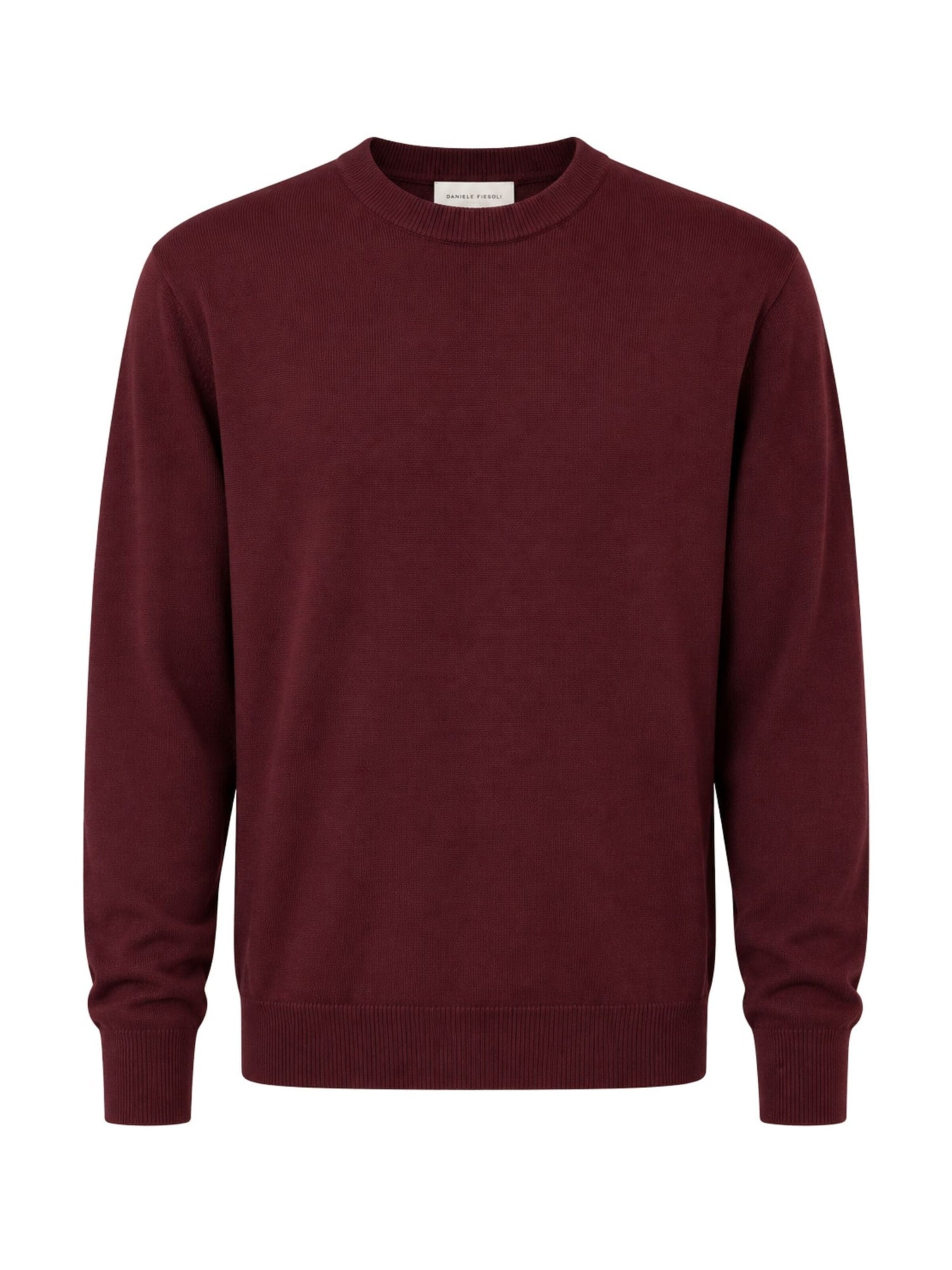 Pullover di Daniele Fiesoli in rosso: frontale