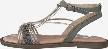 TAMARIS Strap sandal 'Flat' in Green