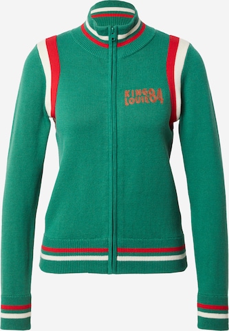 King Louie Knit Cardigan in Green: front