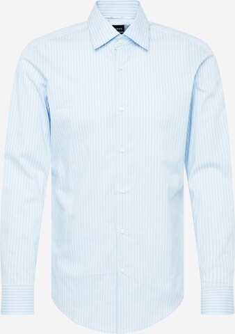 Coupe slim Chemise 'HANK' BOSS en bleu : devant