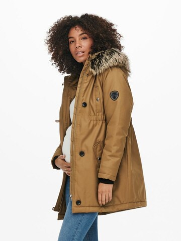 Only Maternity Parka 'Iris' in Braun