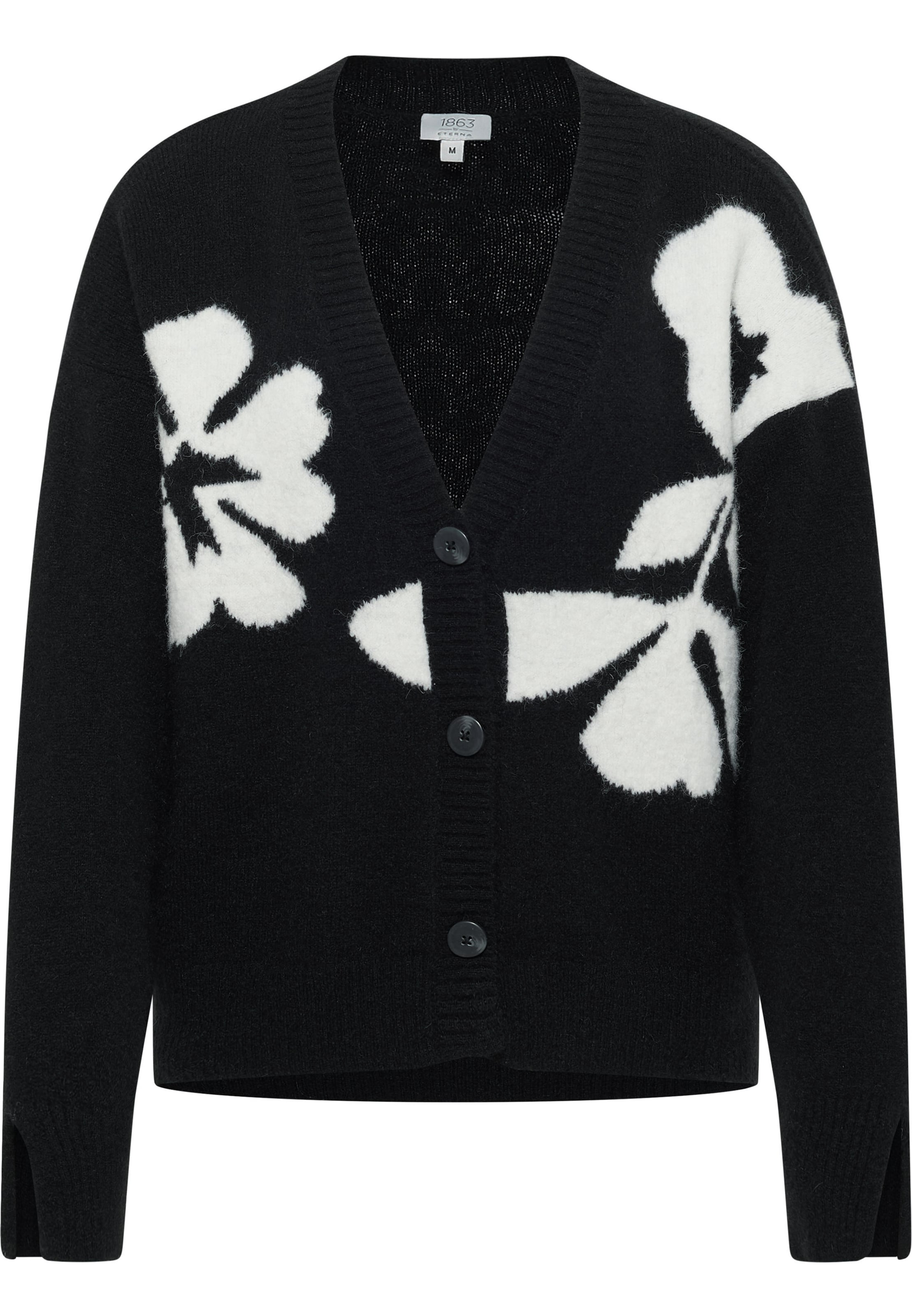 ETERNA Strickjacke in Schwarz: Vorderseite