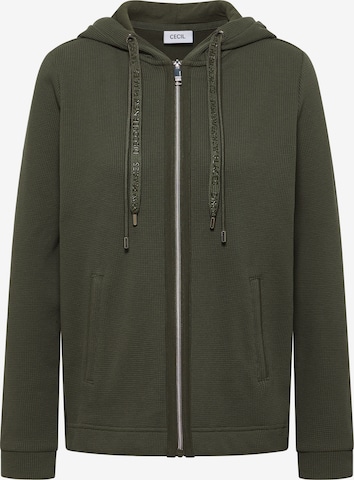 CECIL Sweatjacke in Grün: Vorderseite