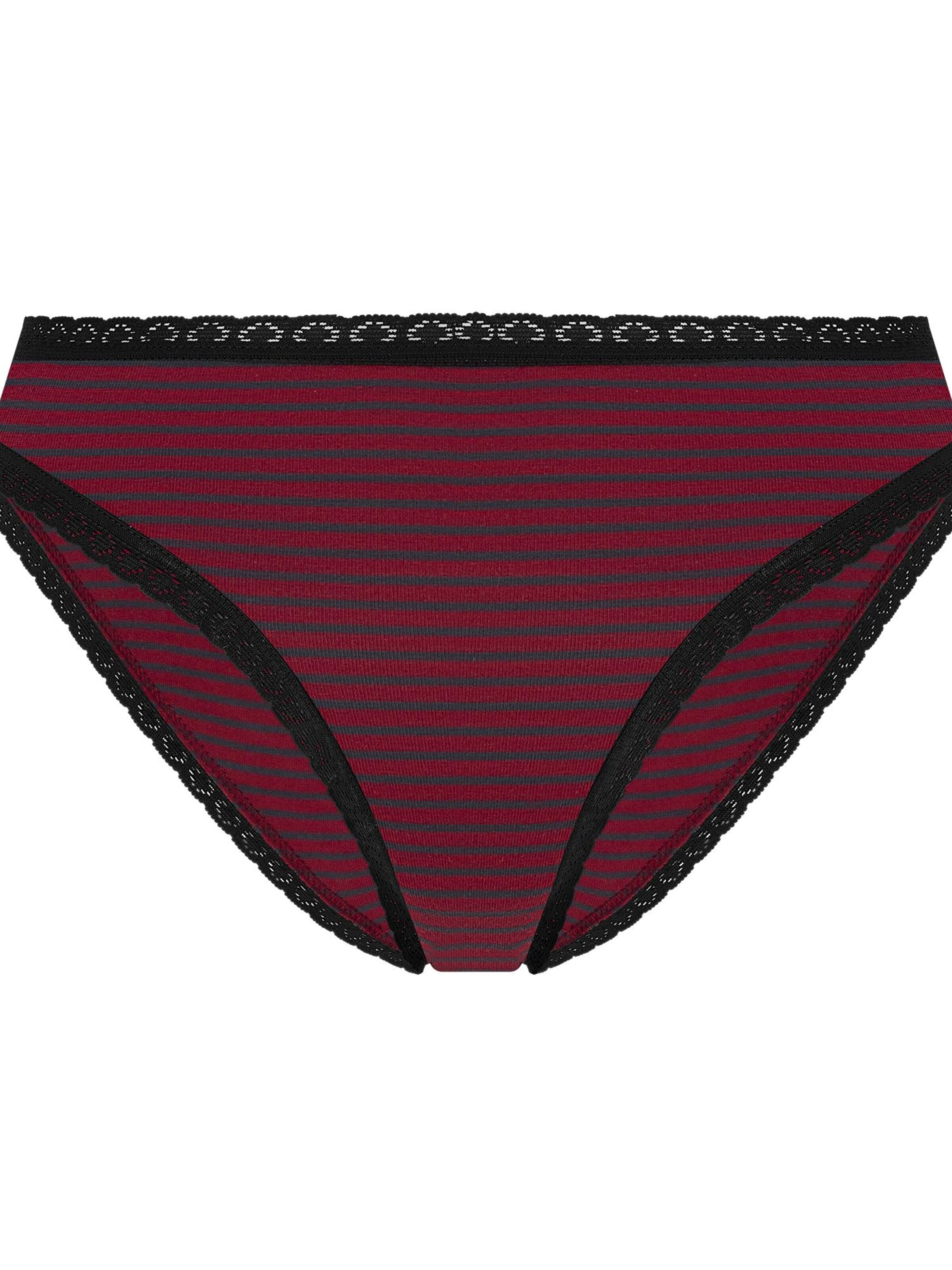 Albero Natur Slip 'Damen Bio Baumwoll Slip mit Spitze'‌‌‌‌‌‌‌‌‌‌ in Rot: Vorderseite